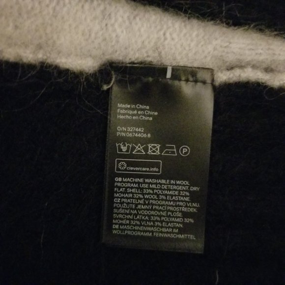 Colour block contrast, long sweater, oversize M, L, H&M, mohair, wool, nylon - Picture 9 of 11